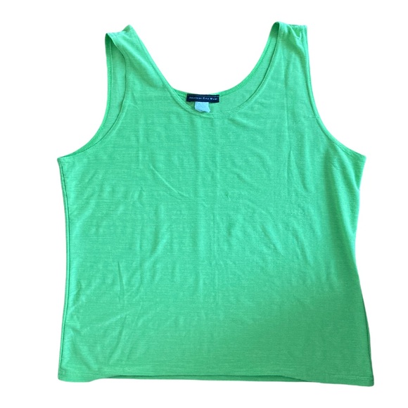 Vintage 90s Lime Boxy Plus Lightweight Tank Neon Green 3X - Picture 8 of 8